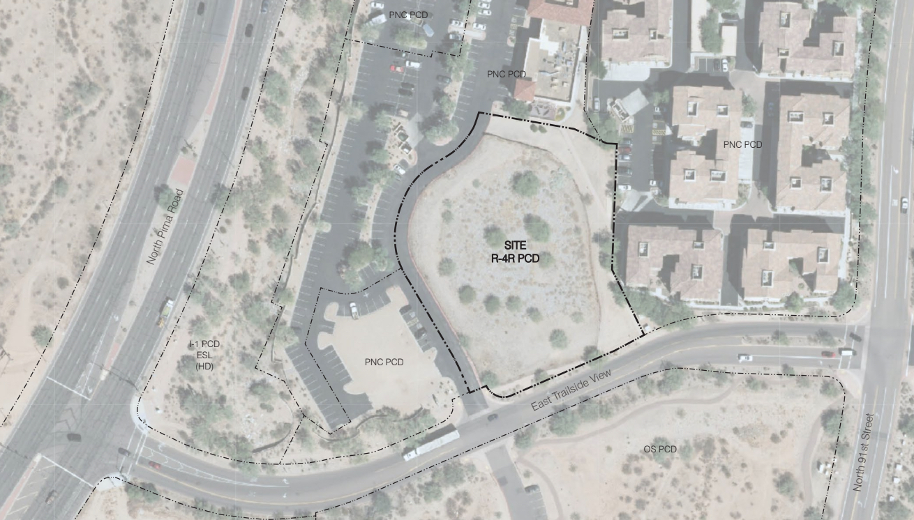 Aerial site plan — R-4R PCD parcel