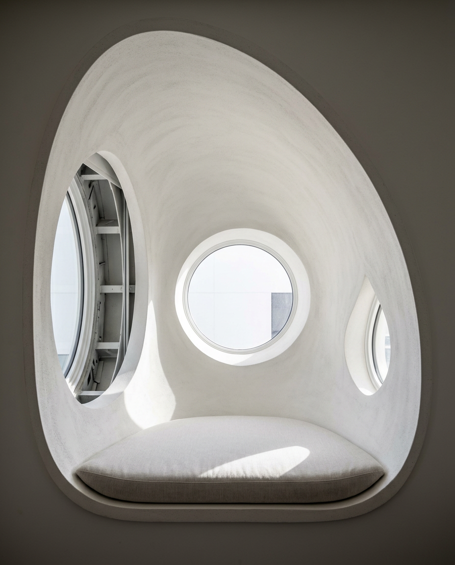 Parabolic guestroom aperture