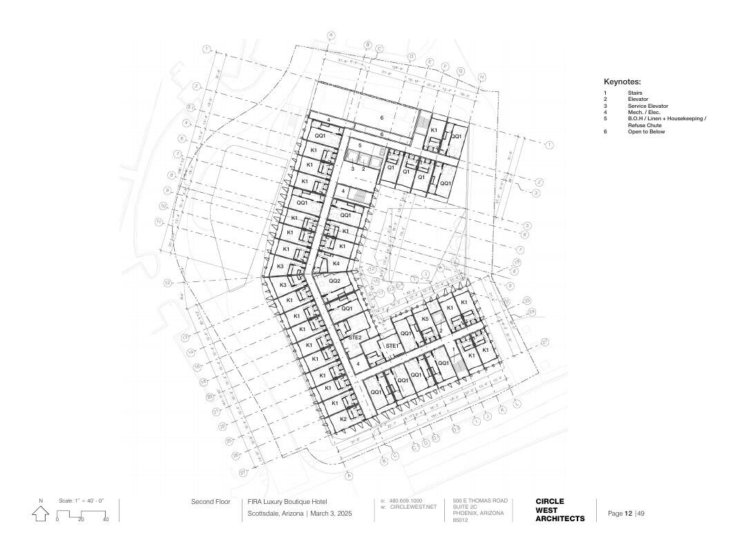 Second Floor · Guestrooms — Circle West Architects